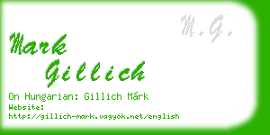 mark gillich business card